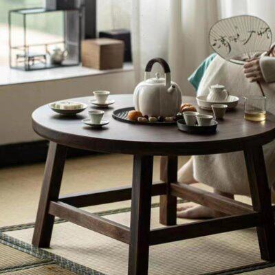 弥言南美黑胡桃木茶桌围炉茶桌实木碳桌茶道配件烧烤取暖围炉煮茶