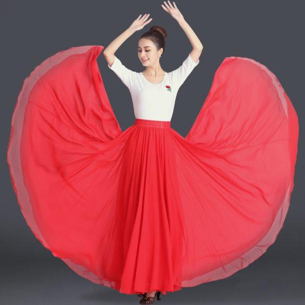 720度大摆裙双层雪纺超大裙摆团体沙滩度假半身裙松紧高腰大长裙,运动/瑜伽/健身/球迷用品,广场舞半身裙,淘宝优惠券,粉丝福利购,淘宝优惠卷