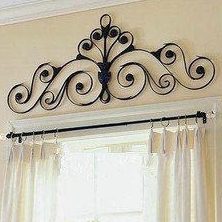 欧式铁艺门饰墙壁饰品黑色窗上装饰壁挂窗帘壁饰现货室内窗户饰品