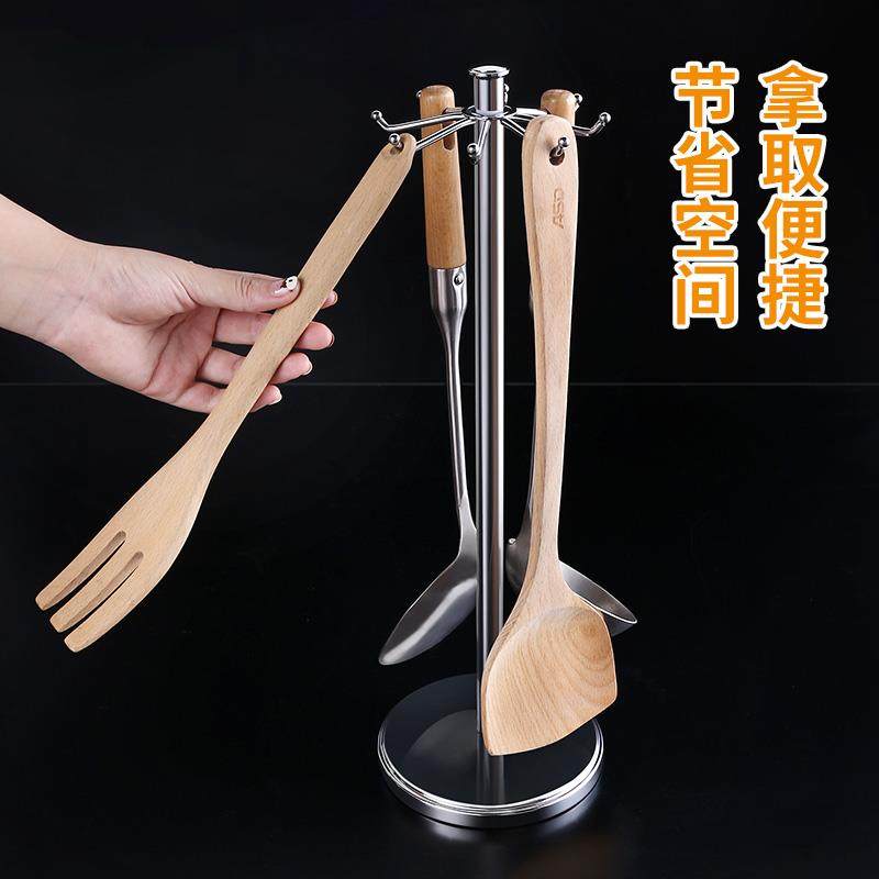 锅铲置物架厨房挂勺子铲子挂架可旋转挂钩不锈钢挂钩架免打孔之满,厨房/烹饪用具,抹布架/厨房清洁收纳架,淘宝优惠券,粉丝福利购,淘宝优惠卷