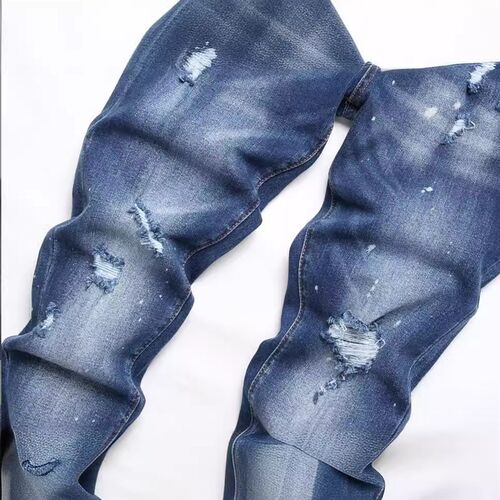 Hole Torn Splashed Slimfit Midwaist Jeans for Men 2025 2025