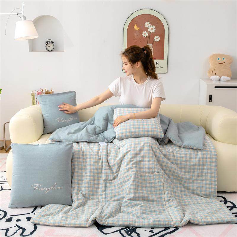 A类母婴级全棉可折叠收纳抱枕被子办公室午睡腰靠学校午睡小被子,电子元器件市场,其它元器件,淘宝优惠券,粉丝福利购,淘宝优惠卷