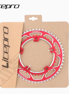 lp litepro 公路车双盘2片式齿片铝合金双盘片 53t-39t折叠车牙盘