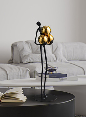 北欧风抽象艺术人物o摆件轻奢高档家居桌面电视柜酒柜样板间装饰