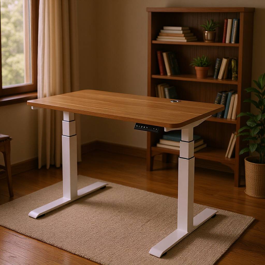 电动升降桌美式站立式家用写字升降桌智能办公双电机方管升降桌腿