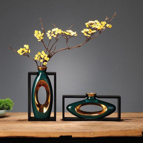 新中式陶瓷花瓶摆件客厅插花电视柜禅意家居创意装饰品摆设工艺品,家居饰品,花瓶,淘宝优惠券,粉丝福利购,淘宝优惠卷