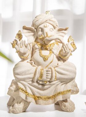 树脂工艺品象鼻神摆件家居客厅电视酒柜桌面禅意摆设办公室装饰品