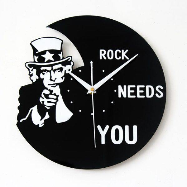 时尚创意黑胶CD唱片挂钟美国山姆大叔胶片钟表家居装饰壁挂时钟