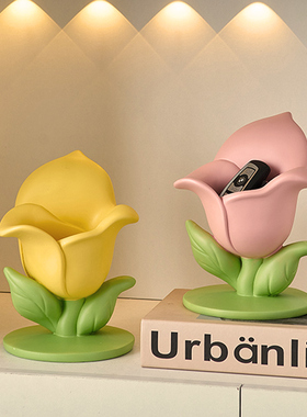 入户玄关钥匙收纳摆件客厅家居装饰品创意郁N金香进门鞋柜乔迁礼