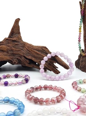 紫水晶黄水晶绿幽灵雪花幽L灵 水晶饰品厂家