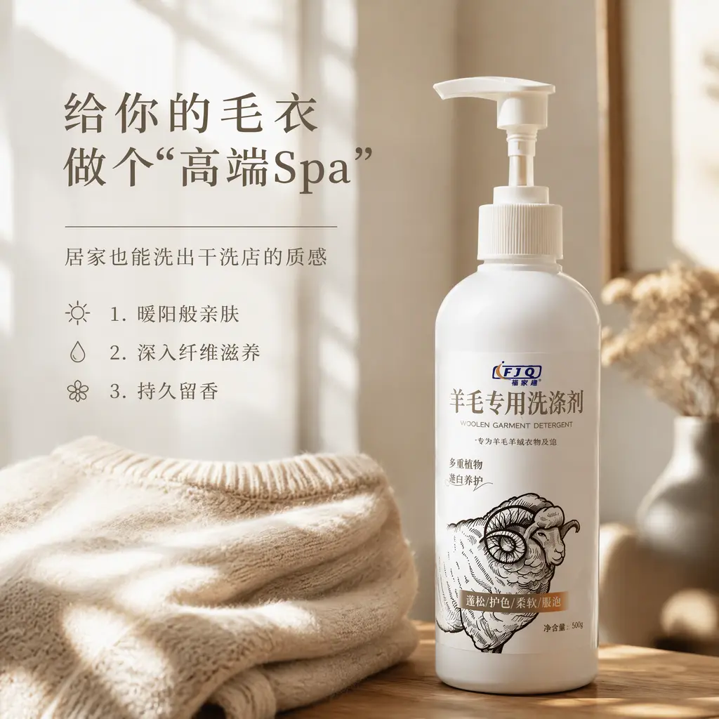 福家清羊毛专用洗涤剂防静电蓬松