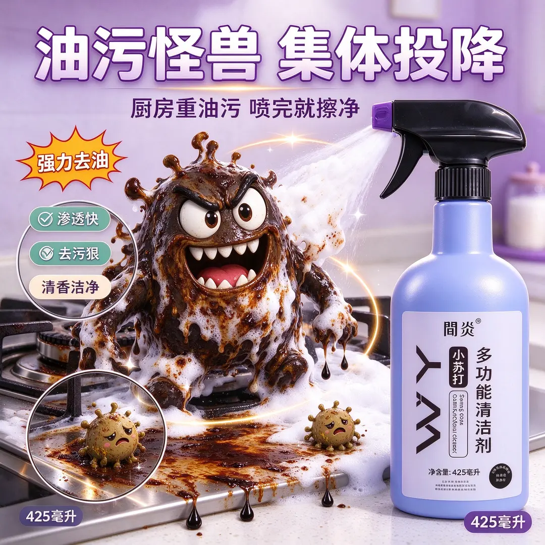 闻炎小苏打多功能清洁剂去油污