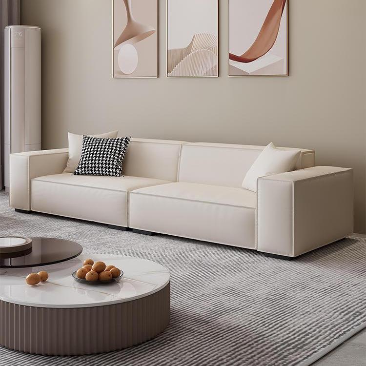极简奶油风豆腐块沙发客厅简约现代直排沙发网红款科技布艺沙发