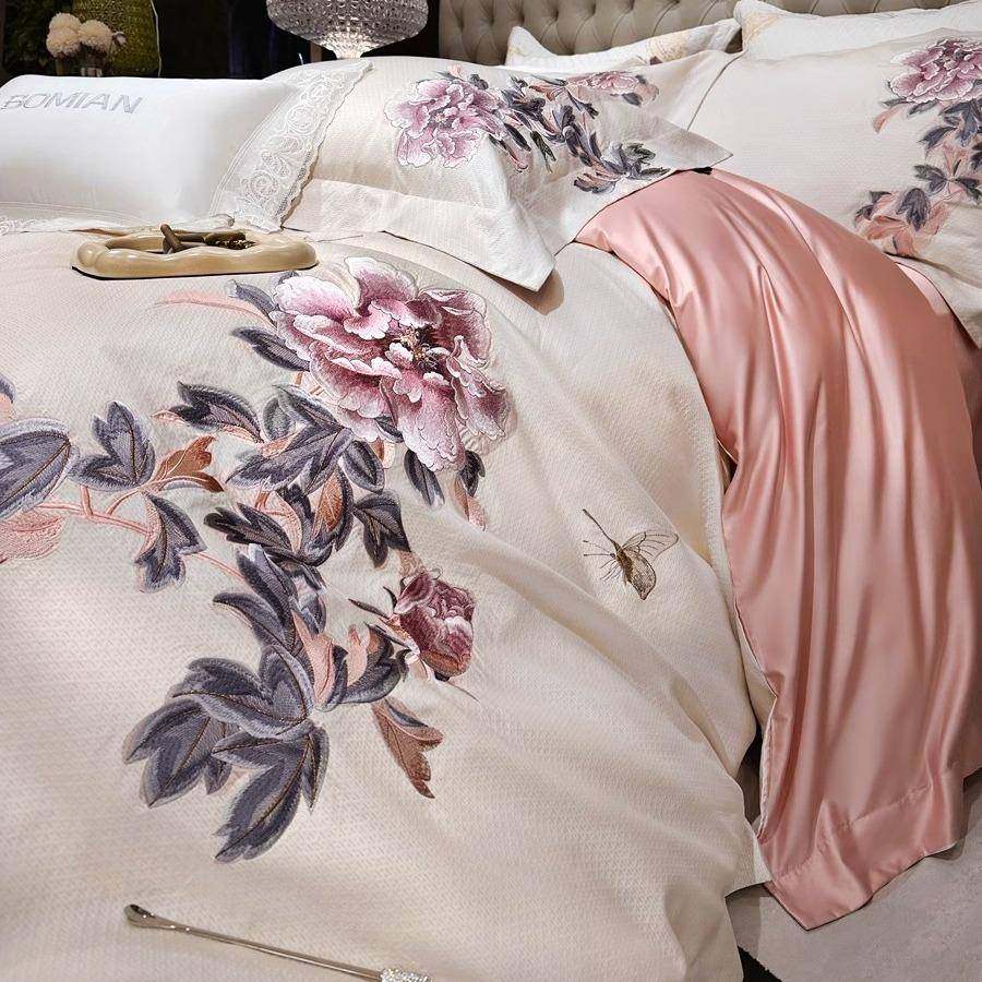 亦莱莎家纺国风埃及棉高定四件套色织金丝线厚织床上用品牡丹刺绣,标准件/零部件/工业耗材,车间地垫,淘宝优惠券,粉丝福利购,淘宝优惠卷