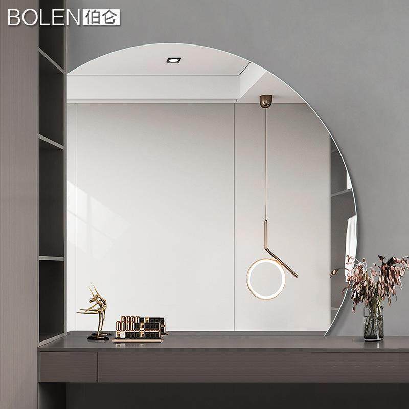 BOLEN伯仑半圆化妆镜卫生间浴室大镜子免打孔挂墙式装饰酒店,鲜花速递/花卉仿真/绿植园艺,割草机/草坪机,淘宝优惠券,粉丝福利购,淘宝优惠卷