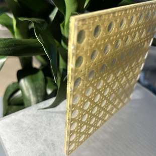 修屏风隔断柜门专用 饰装 热卖 阻燃仿潮有机树脂竹编板竹编树脂板装