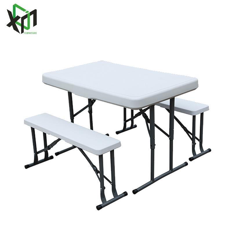 吹塑桌户外便携折叠桌摆摊烧烤桌子一桌两凳啤酒桌大排档餐馆桌椅