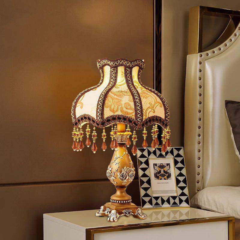 欧式客厅台灯轻奢复古美式古典奢华温馨浪漫婚房卧室床头柜灯