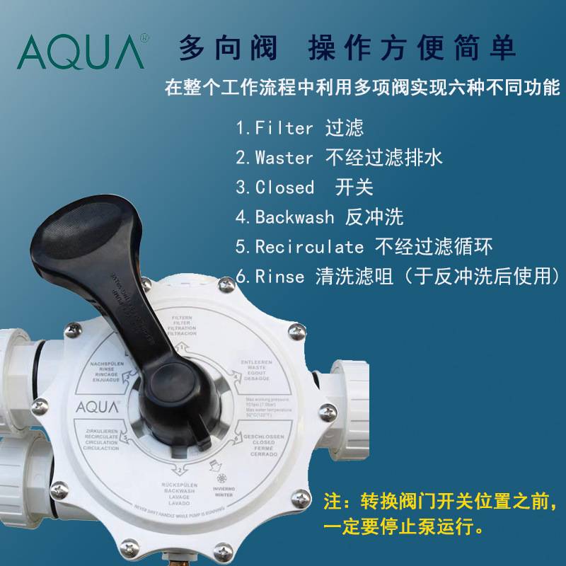 AQUA爱克泳池过滤器沙缸水泵一体机浴池循环过滤净化设备石英砂