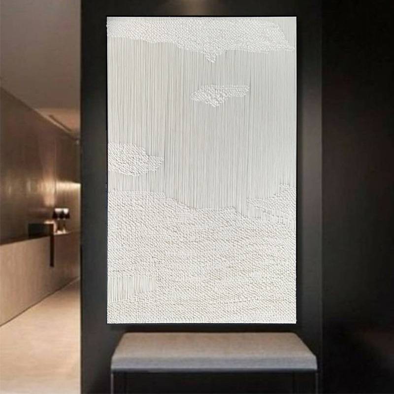 现代简约抽象肌理浮雕手绘油画酒店别墅装饰画客厅玄关卧室挂画图片