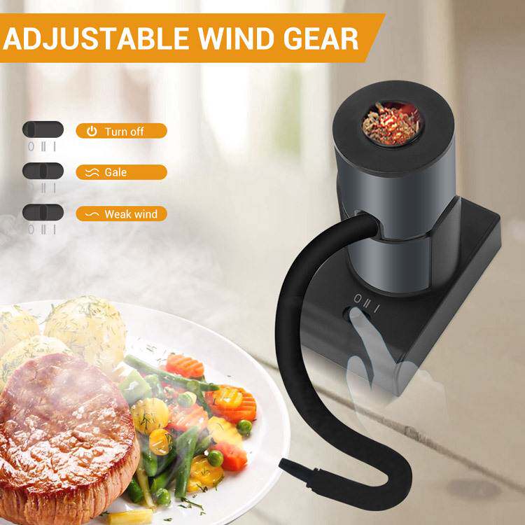 工厂直销跨境烟熏器 分子料理调酒鸡尾酒西餐手持烟熏机木屑套装