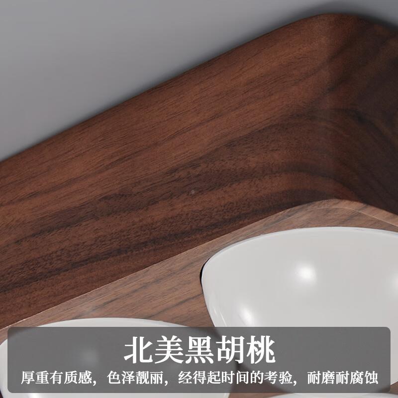 天花灯斗筒胆灯客厅新中IFU式无卧主灯复古格栅灯明装灯过室走廊