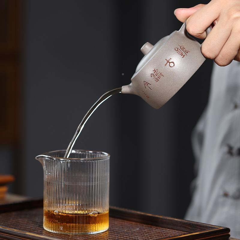 宜兴矿紫茶砂井栏原天青泥桌办公室内21-008赠送茶具茶壶陶艺壶国
