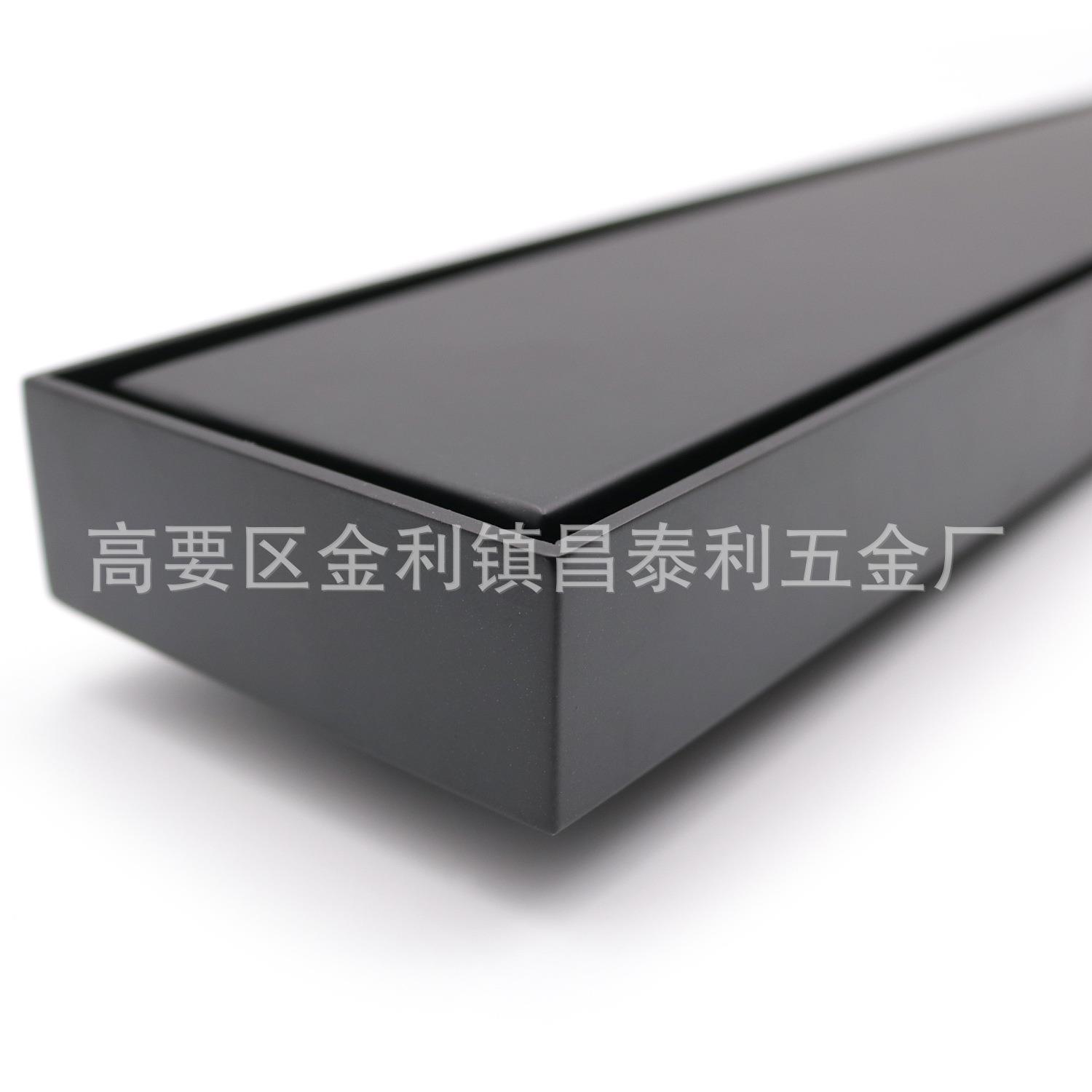 00mm地长方形隐形排水30家4不锈钢漏厂酒店工程亚黑WKE6加长地漏