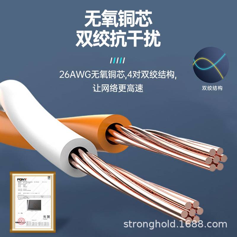 泛达Panduit超六类网线poe供电6A双屏蔽工业成品跳线超万传输网线
