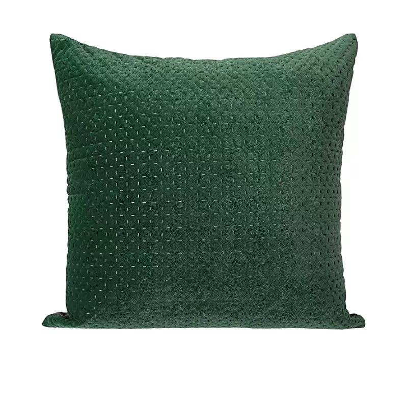 简约现代客厅沙发样板间抱枕压皱拼接绣花展厅样板房软装抱垫