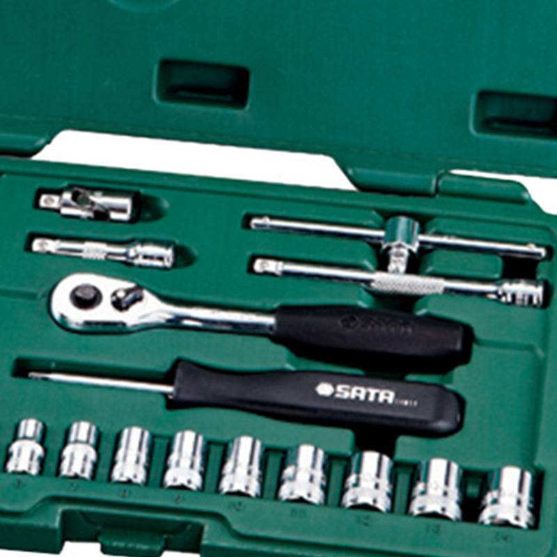 世达52件套38件套6.3mm系列套装套筒旋具头组套汽修机修工具09002