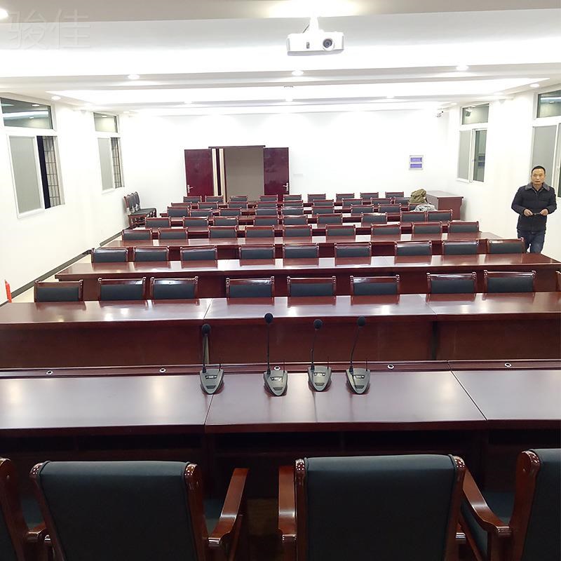 学生课桌椅e会议桌培训桌实木长条桌木皮油漆条形桌简易会议长条