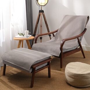 懒人椅坐垫四季通用柔软玉米绒椅垫现代简约纯色实木脚踏盖布套罩