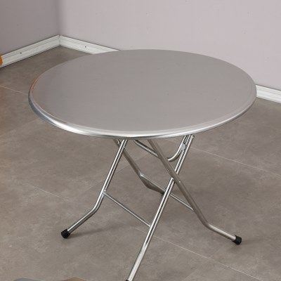 双层不锈钢折叠桌吃饭桌餐桌方桌桌子家用小户型圆形圆台80圆桌1m,住宅家具,不锈钢/PVC餐桌,淘宝优惠券,粉丝福利购,淘宝优惠卷