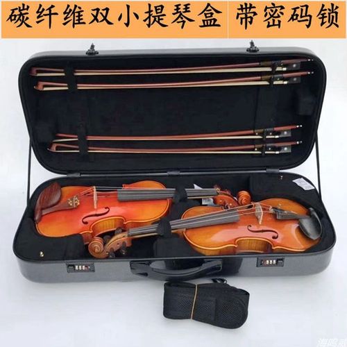 碳纤双小中提琴盒方盒子2只装谱袋双肩背包密码锁抗T压航空托运4/