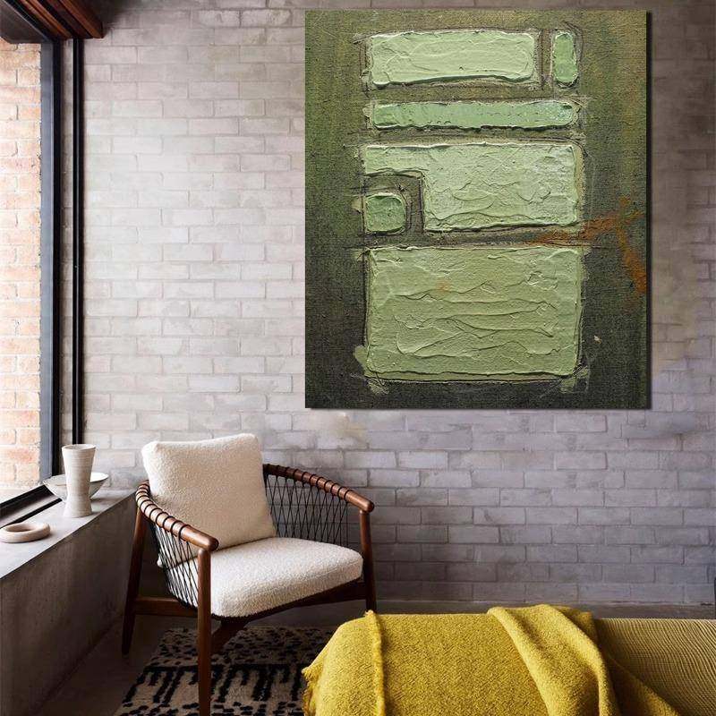 中古奶油风纯手绘油画客厅沙发背景装饰画赤贫诧寂风绿色玄关挂画,鲜花速递/花卉仿真/绿植园艺,割草机/草坪机,淘宝优惠券,粉丝福利购,淘宝优惠卷