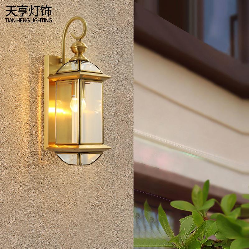 天亨新中式户外壁灯防水大门灯花园别墅室外露台围墙门柱庭院灯