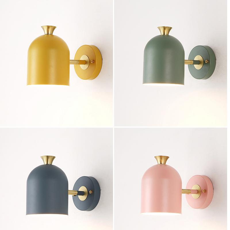 北欧简约现代马卡龙灯儿童房卧室壁灯创意床头灯客厅墙壁楼梯灯