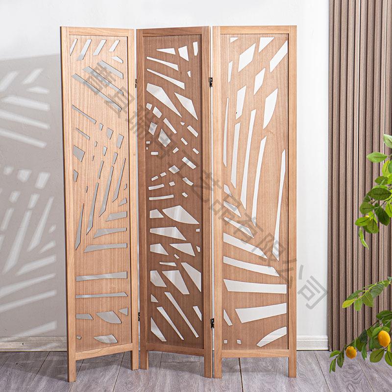 简约风木质屏风可移动装饰隔断折叠屏风办公酒店大厅玄关简易屏风