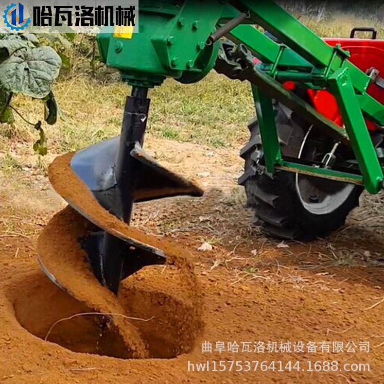 四轮牵引式挖坑机 大型车载式挖坑机定做 电线杆植树挖坑机江苏
