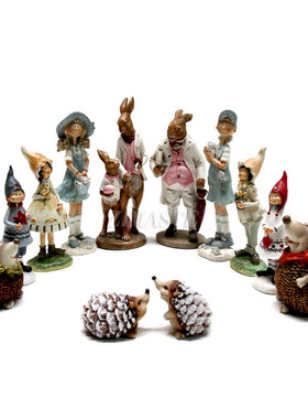 高品人物动物摆件饰品 家z居装饰品 创意工艺品礼品个性