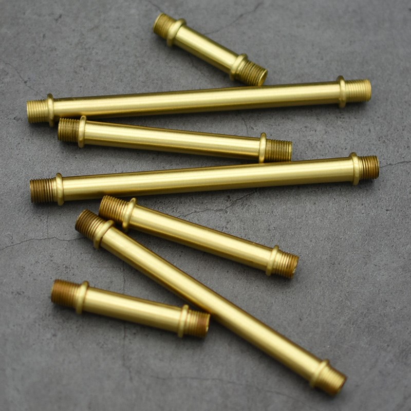 床头壁灯台灯支撑连接空q心打头铜杆咖啡架摆件制作紧固黄铜M10杆