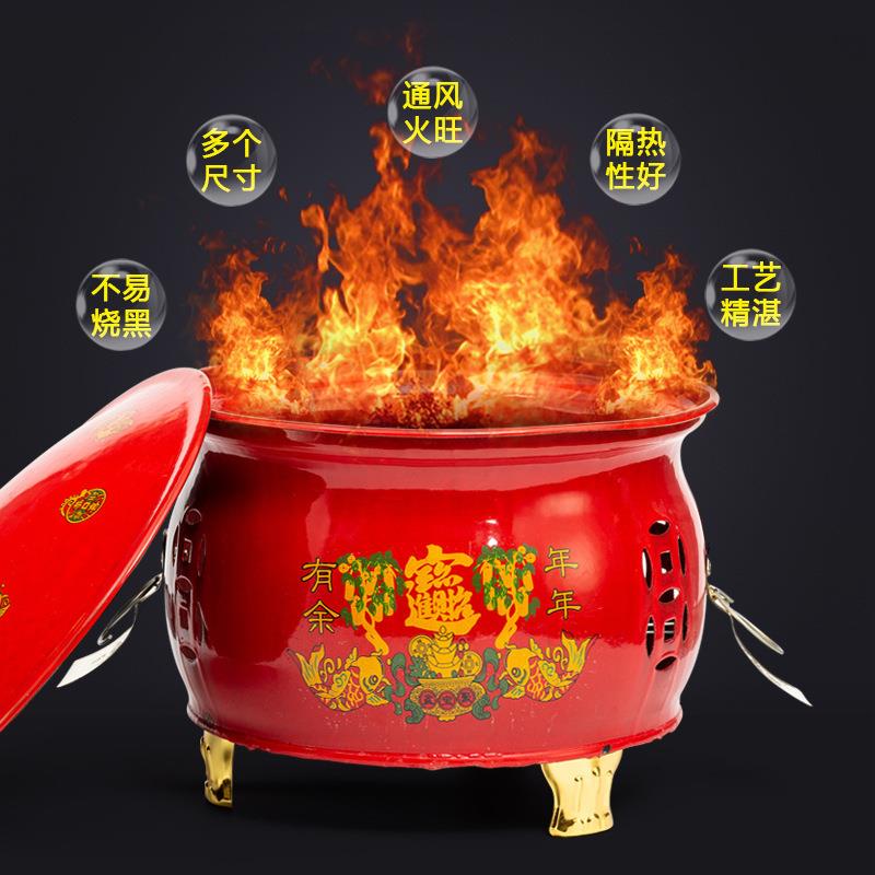 烧纸桶家用室内聚宝盆烧经桶祭祀搪瓷焚烧炉聚宝桶焚化炉烧纸盆