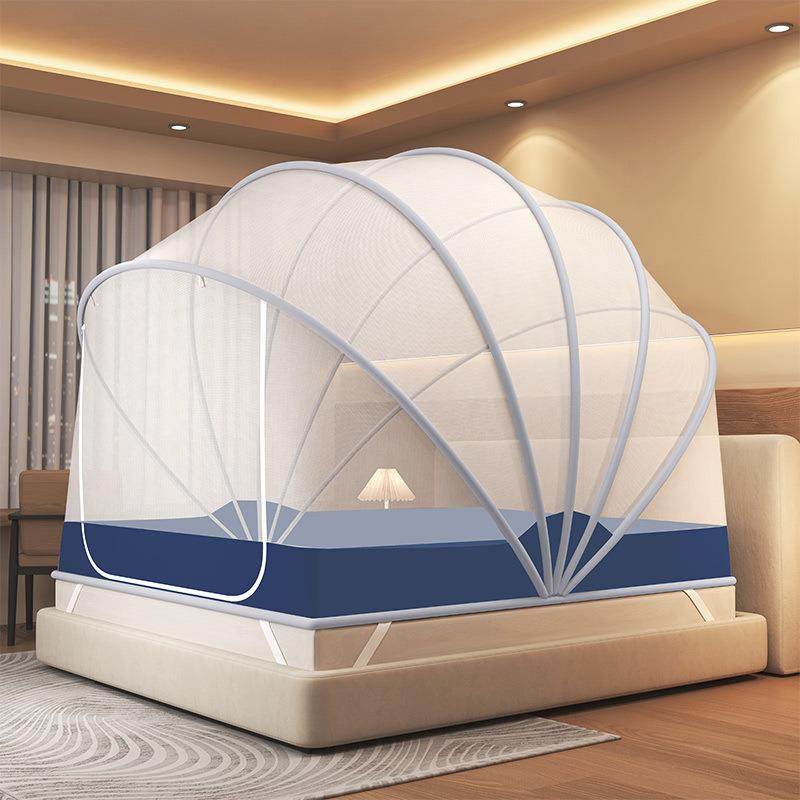 2025新款折叠蚊帐家用卧室免安装蒙古包防摔儿童防止掉床帐全罩式