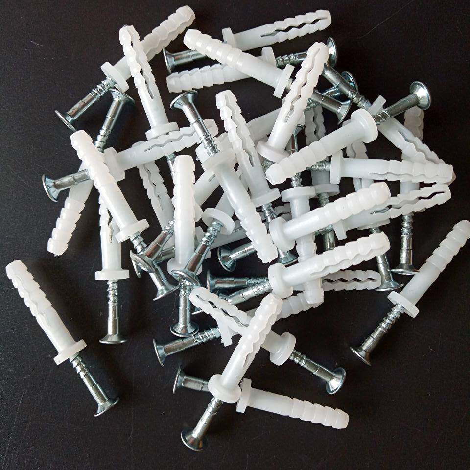 塑料膨胀管墙塞涨塞加强型膨胀螺丝套装6*355*35MM螺钉螺栓自攻