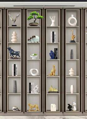 新中式老板办公室领导办公桌摆件高端大气上档次茶室展示柜装饰