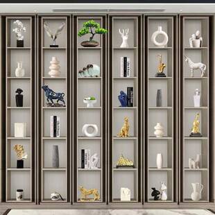 新中式老板办公室领导办公桌摆件高端大气上档次茶室展示柜装饰