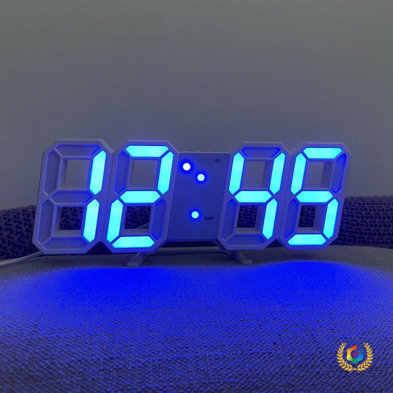 电脑桌摆件氛围灯发光立体数字时钟卧室柜子电竞房间小夜灯装饰品