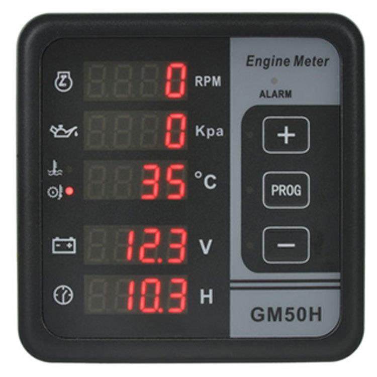 船外机转速表GM50H控制器24v船用柴油发电机组监控仪12v数显水温
