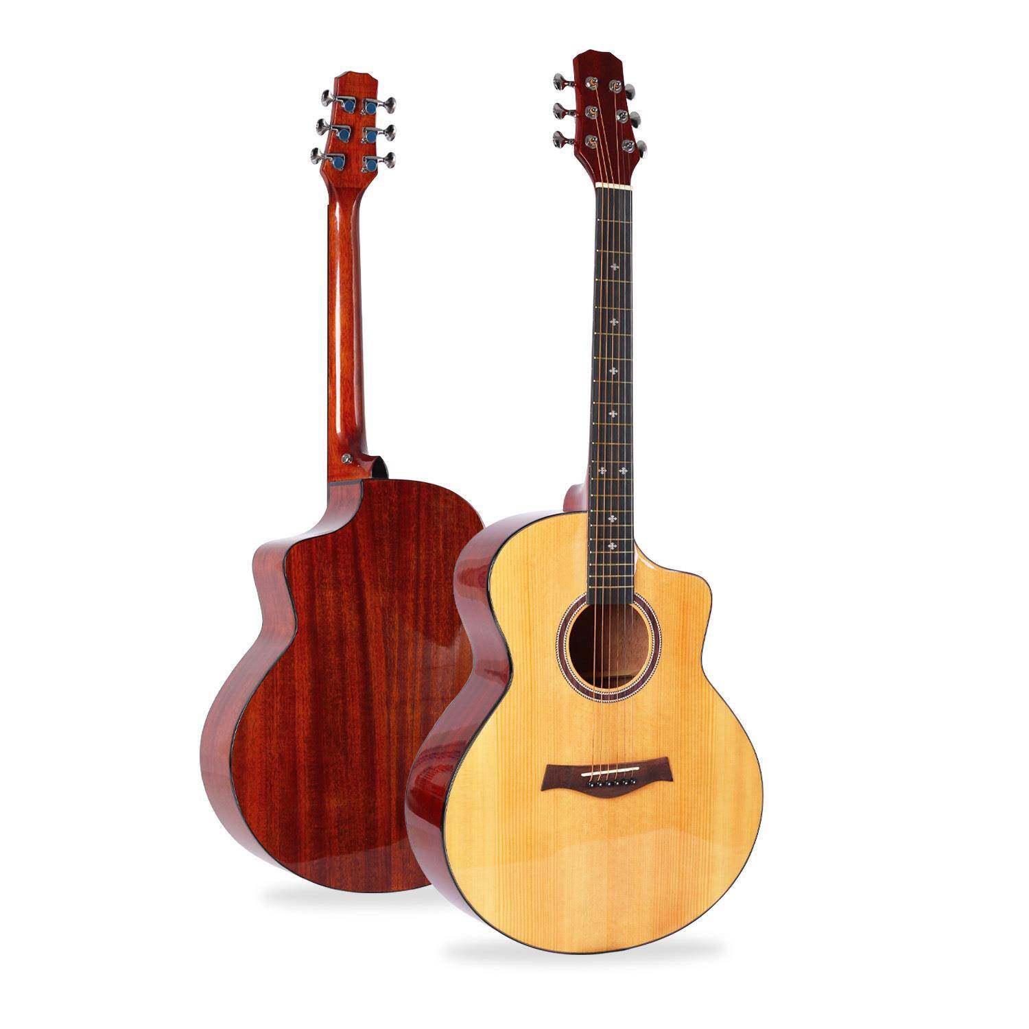 41寸单板吉他guitar亮光擦色吉他40寸民谣木吉他jita面单跨境吉他